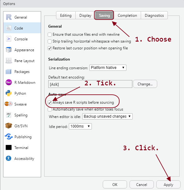 Automatic Saving of R Scripts