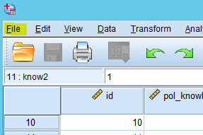 Saving in SPSS